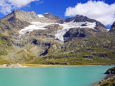 Glacier lake landscape photo