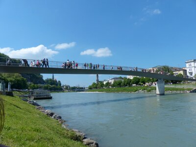 Cyclist bridge salzach hans makart