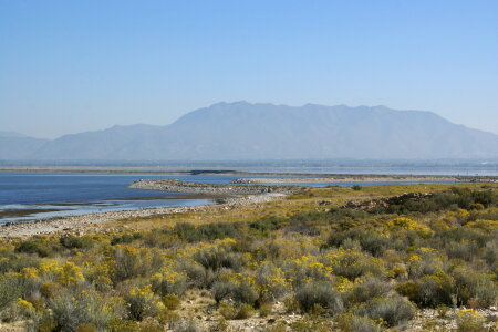 Great Salt Lake from Antelope Island, Utah photo