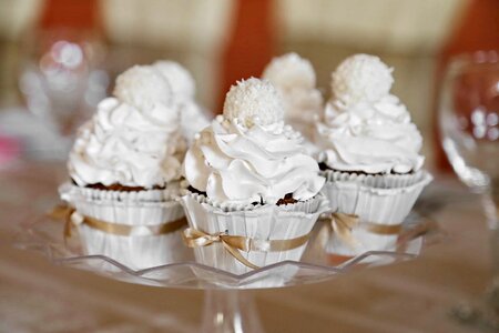 Cream cupcake decorative