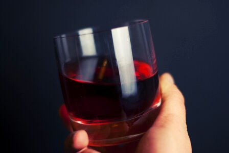 Glass Red Wine Drink Minimal photo