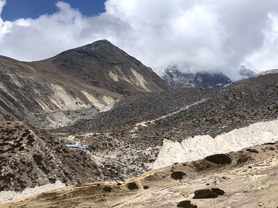 Mountain peak. Everest. National Park, Nepal photo