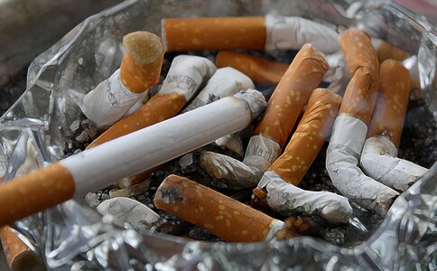 Smoking ashtray disgust
