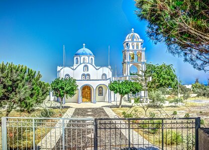 Greek island architecture photo