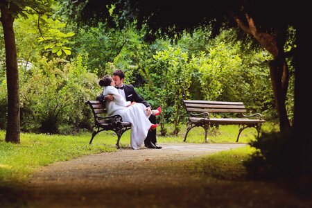 Bench bride dress photo