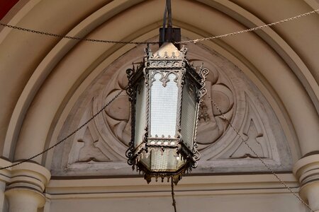 Arch cast iron lamp photo