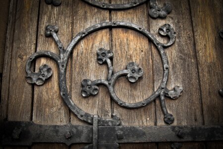 Gothic entrance wood photo