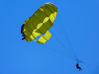 Parachute flying bird's eye view