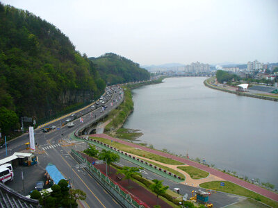 Jinju and the Nam River in South Korea