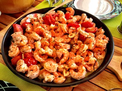 Cooking shrimp cuisine photo