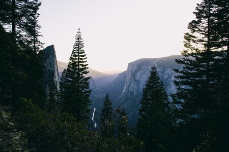 Mountain Range Yosemite Park California photo
