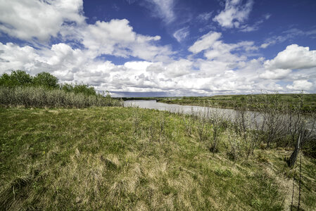 Upstream landscape on the Saskatchewan River photo