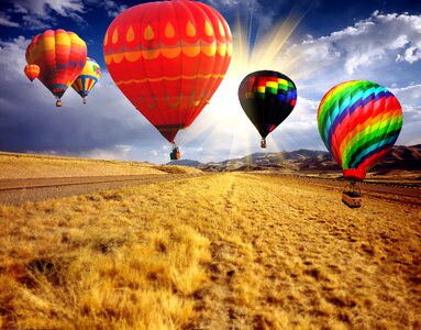 Countryside flight balloon fiesta