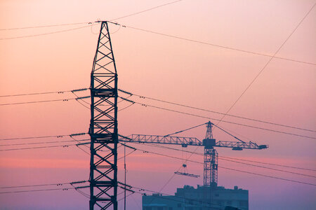 High-voltage tower photo