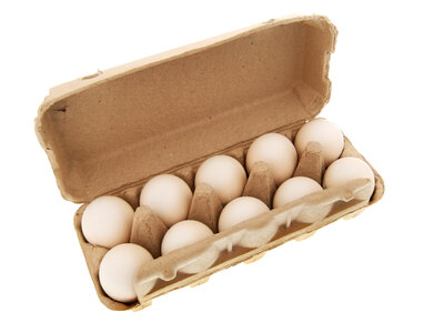 Eggs in box photo