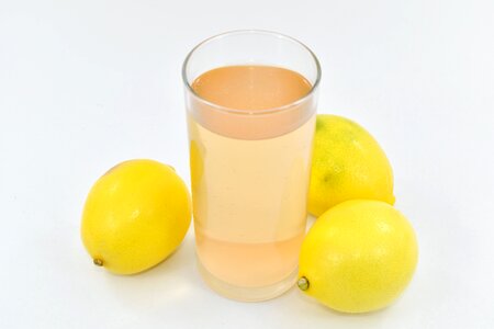 Beverage fresh water lemon photo