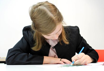 Businesswoman secretary writing photo