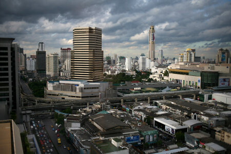 Siam Square and Pathumwan area in Bangkok, Thailand