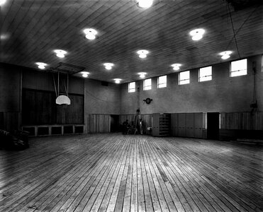 Black and white gym gymnasium