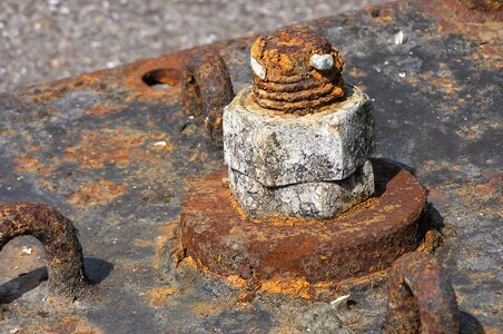 Rusted screw old photo