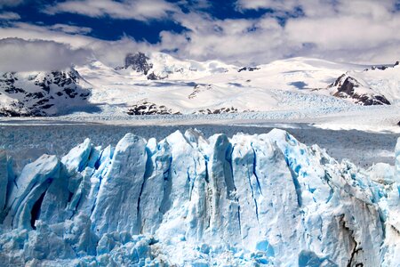 Cold frozen glacier photo