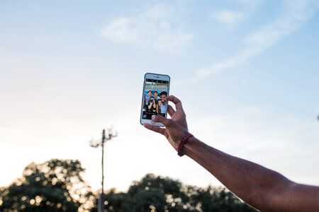 Man Taking Selfie photo