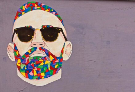 Colorful Street Art Man Sunglasses Free Photo photo