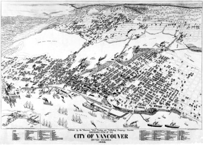 Panorama of Vancouver, 1898 in British Columbia photo