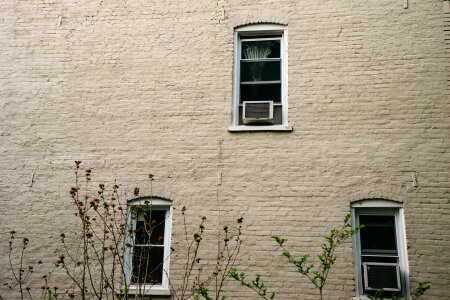 Bricks wall windows