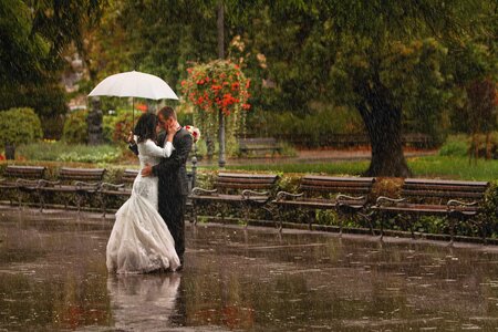 Bride dress enjoying photo