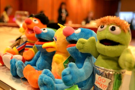 Plush toys muppets sessame street photo