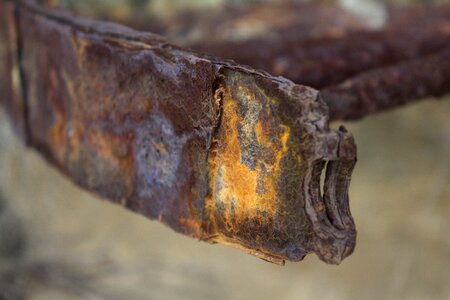 Iron bar corrosion photo