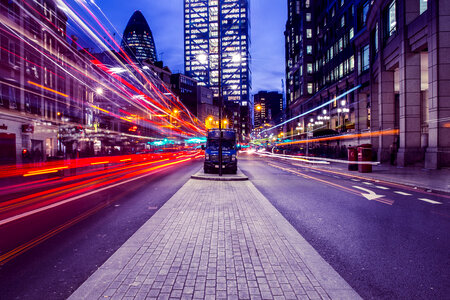 London Light Trails Night photo