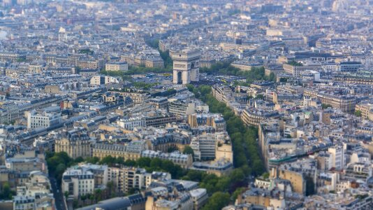 Paris France Arc De Triomphe Eiffel Tower View photo