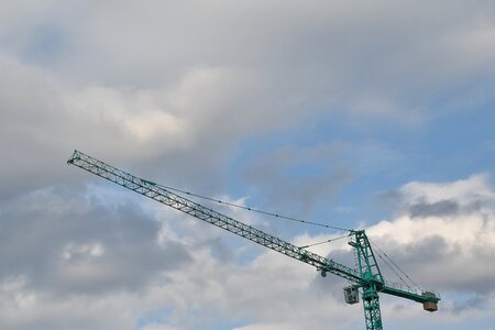 Angle blue sky crane photo