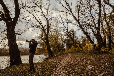 Autumn Season forest path photo model
