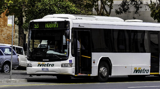 Bus in Hobart, Tasmania, Australia photo
