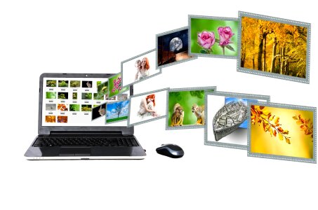 Search laptop concept photo