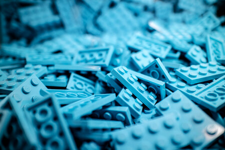 Blue Lego Bricks photo