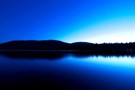 Lake midnight moonlight photo