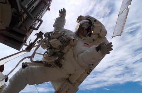 Astronaut spacewalk photo