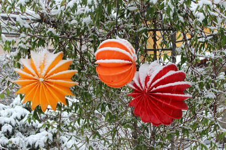Snow lighting garden