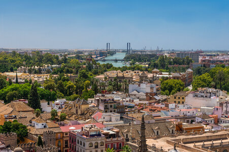 Skyline view of Seville from Giralda photo
