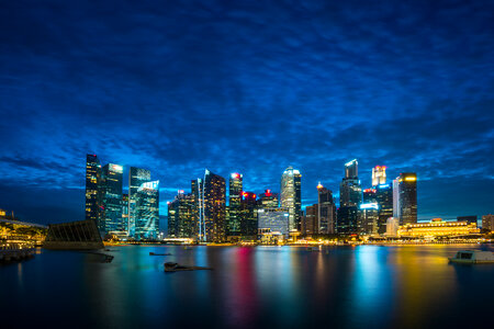Singapore City Skyline at Dusk photo
