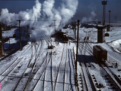 Cold trains landscape photo