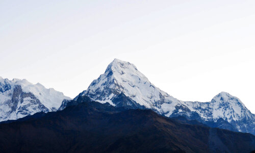 View of Himalayas from Poon Hill, Annapurna Region, Nepal. photo