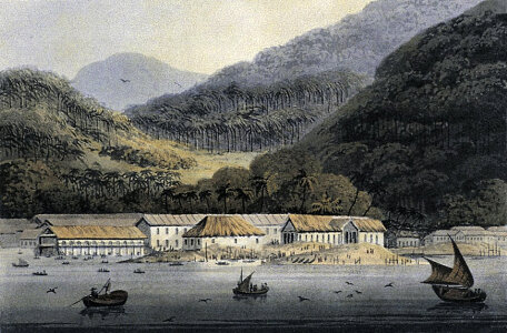 George Town in 1811, Panoramic View in Malaysia photo