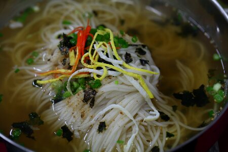 Wedding food water noodles the anchovy broth