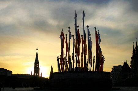 Red square historic late afternoon