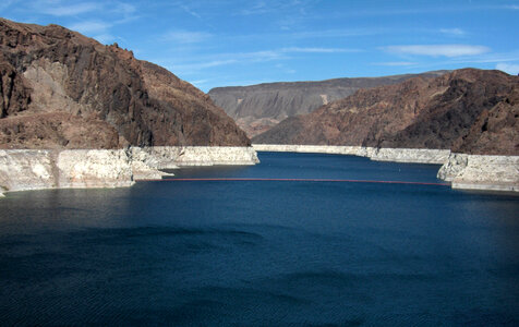 View of Lake Mead landscape in Nevada